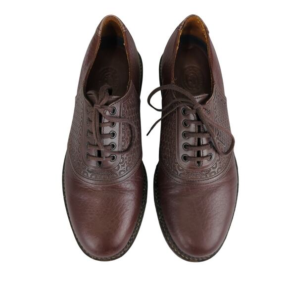 HS Trask Saddle Leather Oxfords Two-tone H4065248 Men's Size 8 Casual Dress Shoe - Picture 4 of 8